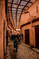 Narrow souks of Marrakech